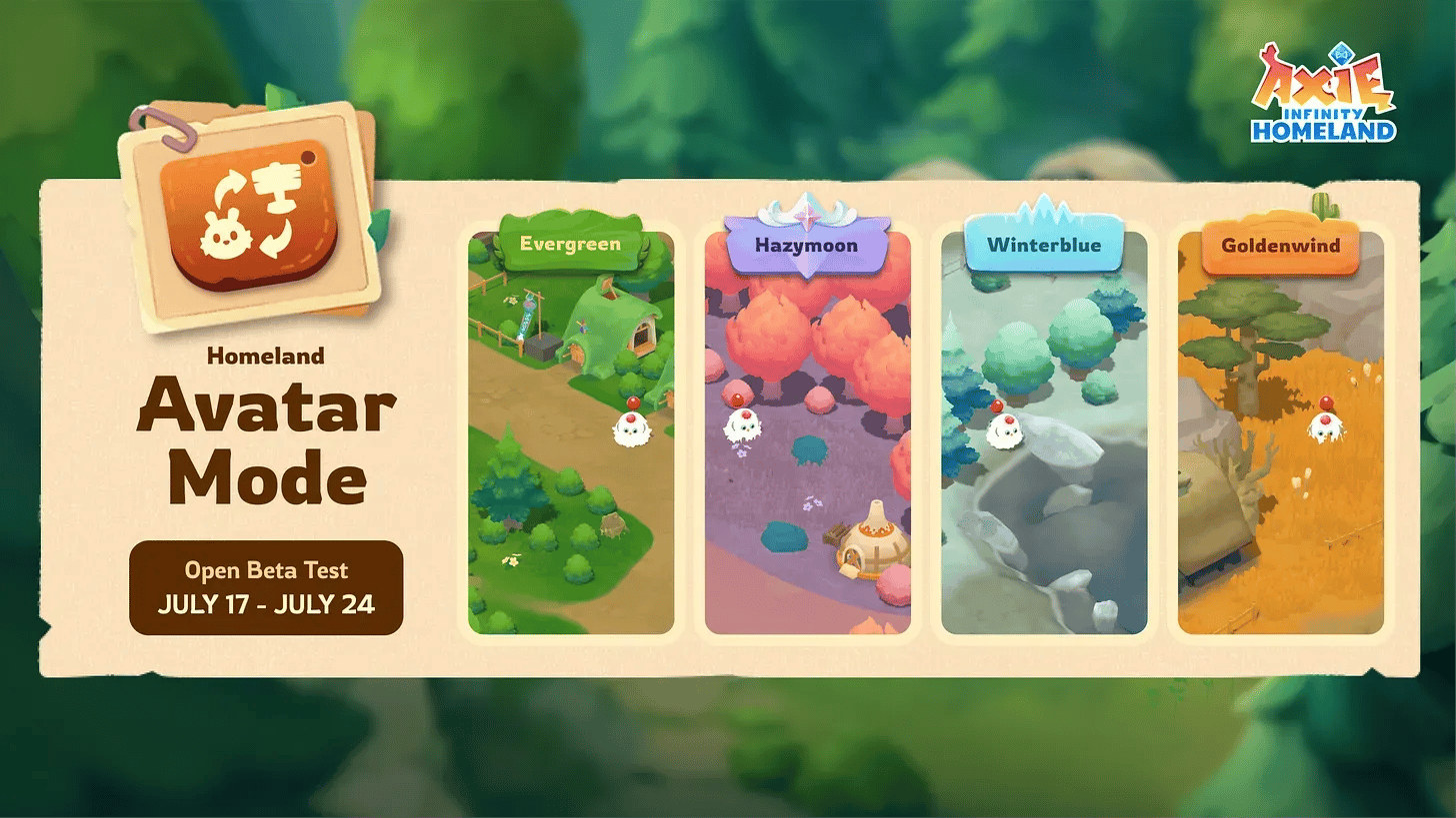 Axie Infinity Introduces Homeland Avatar Mode image