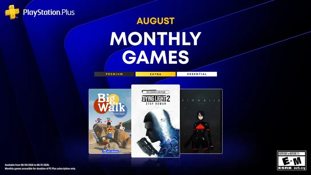 ألعاب PS Plus لشهر أغسطس 2026: Dying Light 2 و Big Walk و Signalis image
